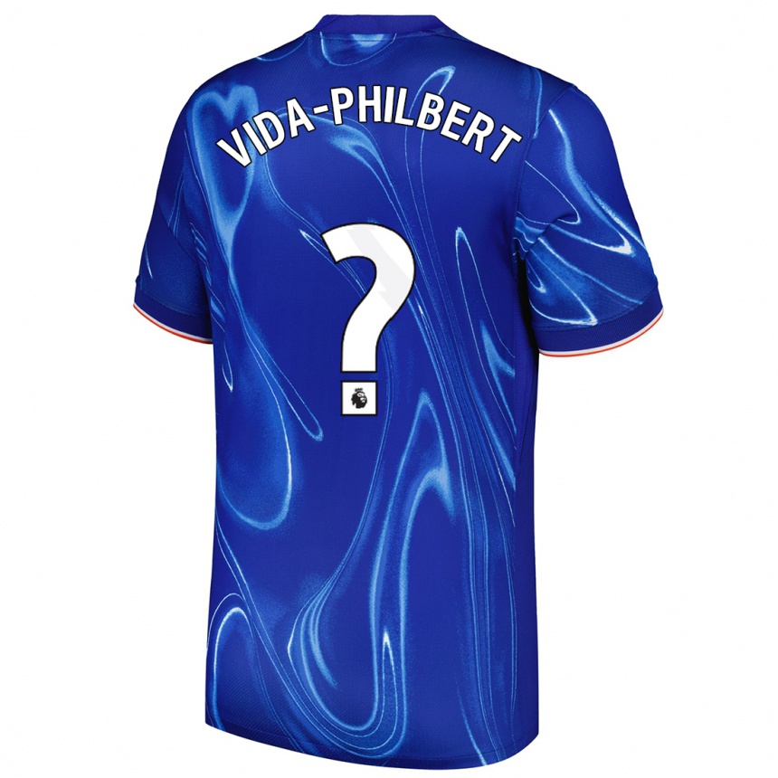 Kids Football Joel Vida-Philbert #0 Blue White Home Jersey 2024/25 T-Shirt Canada