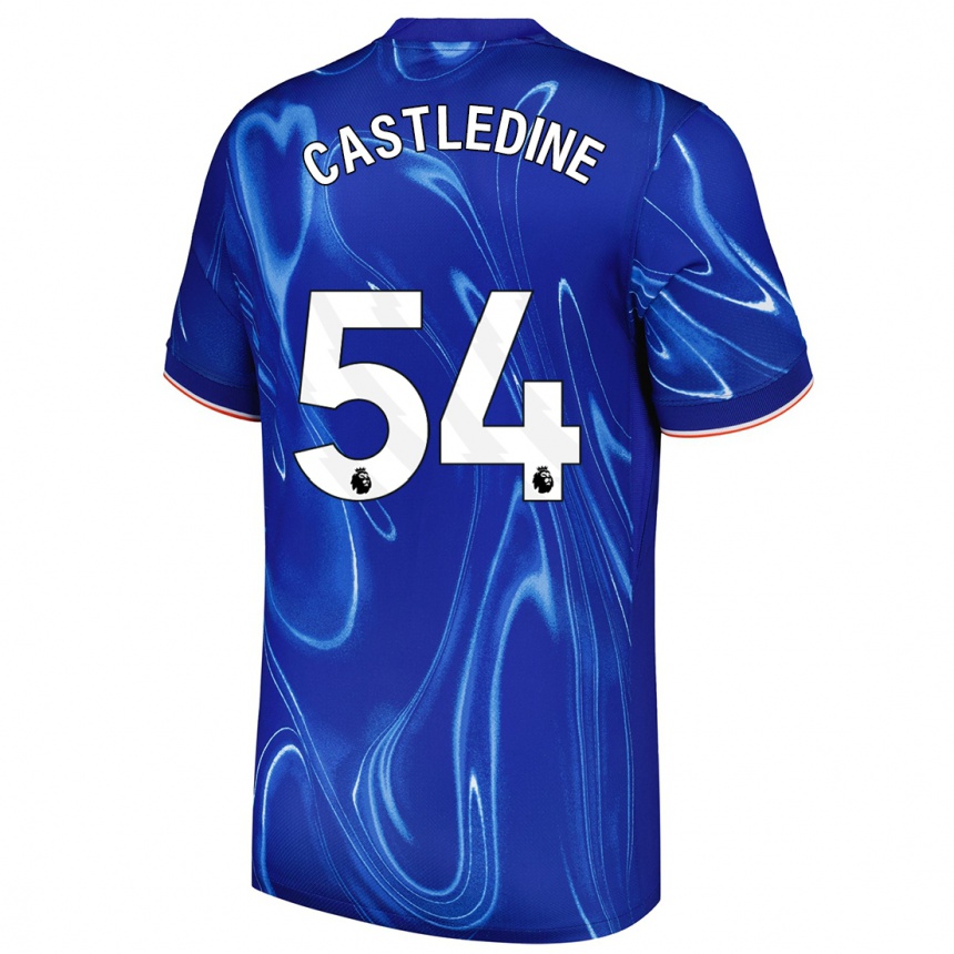 Enfant Football Maillot Leo Castledine #54 Bleu Blanc Tenues Domicile 2024/25 Canada