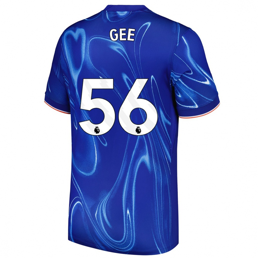 Enfant Football Maillot Billy Gee #56 Bleu Blanc Tenues Domicile 2024/25 Canada