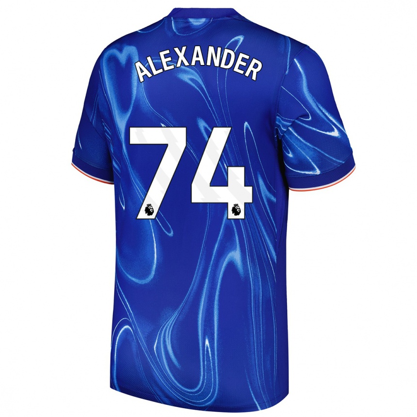 Enfant Football Maillot Reiss Alexander Russell-Denny #74 Bleu Blanc Tenues Domicile 2024/25 Canada