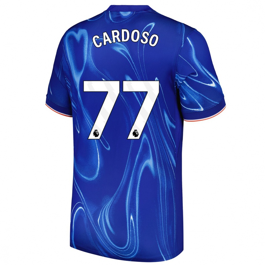 Kids Football Leo Cardoso #77 Blue White Home Jersey 2024/25 T-Shirt Canada