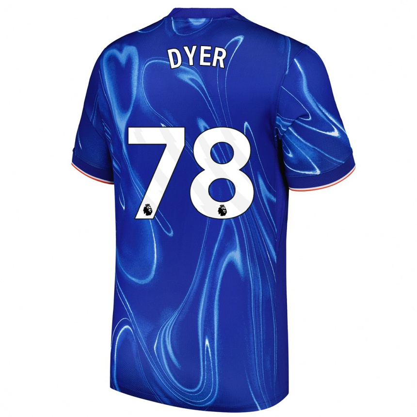 Kids Football Kiano Dyer #78 Blue White Home Jersey 2024/25 T-Shirt Canada