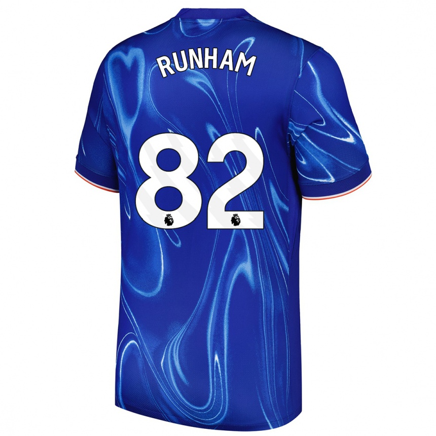 Kids Football Frankie Runham #82 Blue White Home Jersey 2024/25 T-Shirt Canada