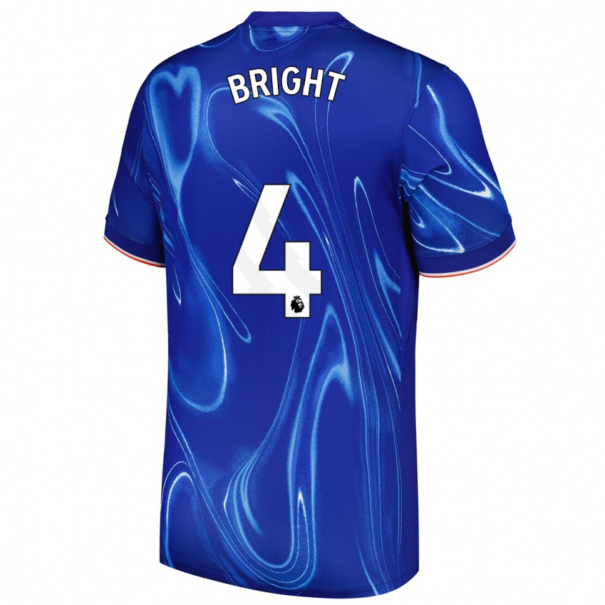 Enfant Football Maillot Millie Bright #4 Bleu Blanc Tenues Domicile 2024/25 Canada