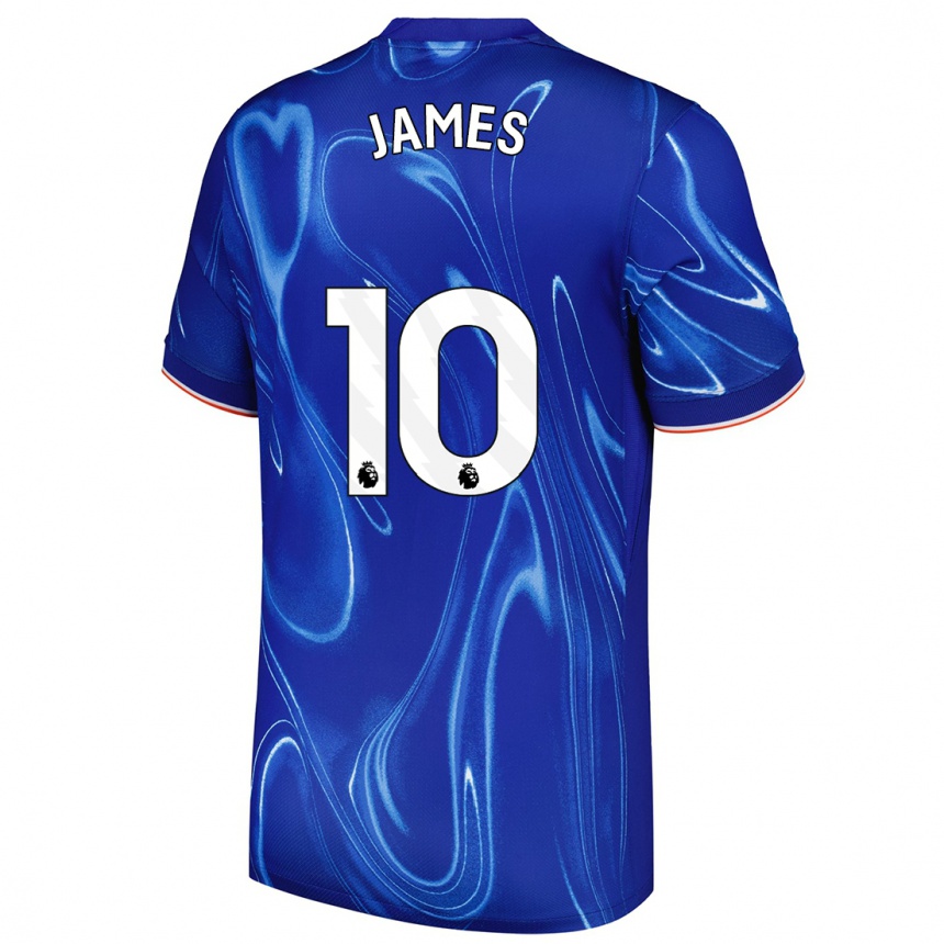 Enfant Football Maillot Lauren James #10 Bleu Blanc Tenues Domicile 2024/25 Canada