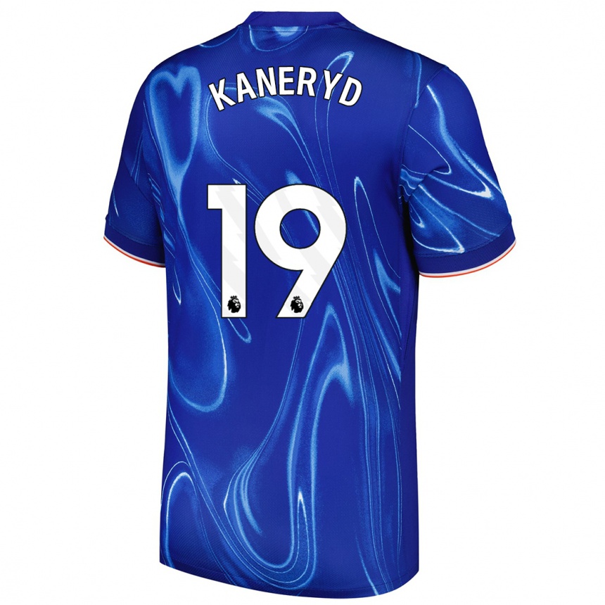 Kids Football Johanna Rytting Kaneryd #19 Blue White Home Jersey 2024/25 T-Shirt Canada