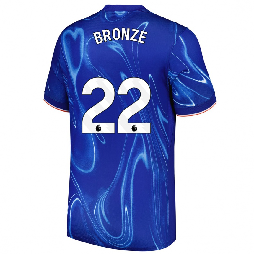 Enfant Football Maillot Lucy Bronze #22 Bleu Blanc Tenues Domicile 2024/25 Canada