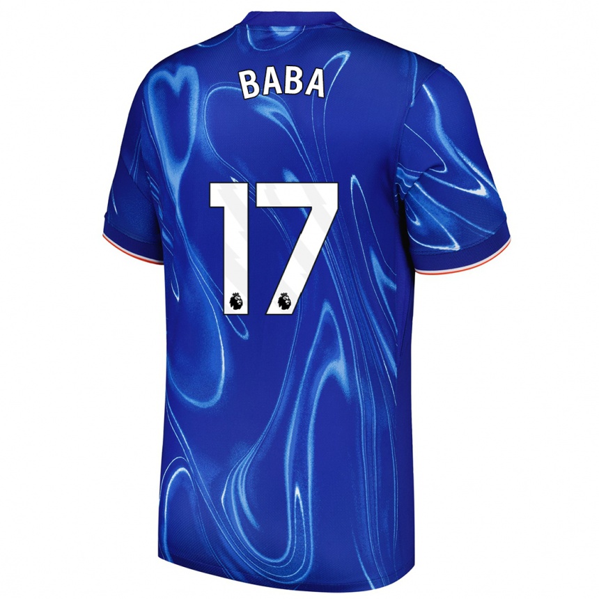 Kids Football Abdul-Rahman Baba #17 Blue White Home Jersey 2024/25 T-Shirt Canada