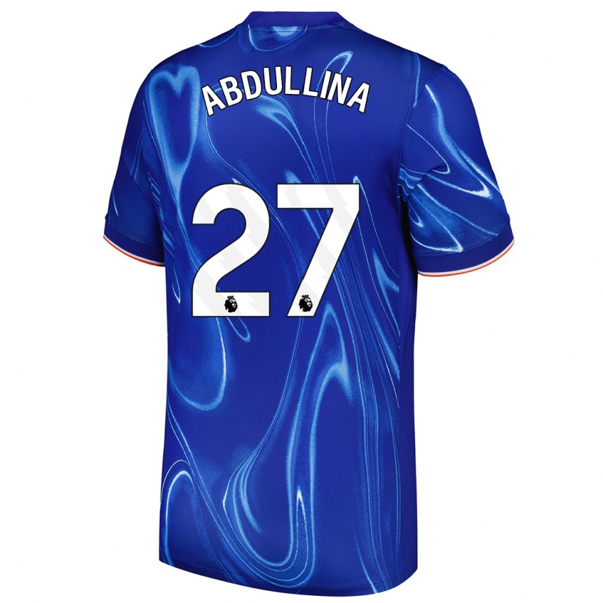 Kids Football Alsu Abdullina #27 Blue White Home Jersey 2024/25 T-Shirt Canada