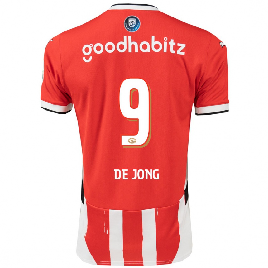 Kids Football Luuk De Jong #9 Red White Home Jersey 2024/25 T-Shirt Canada