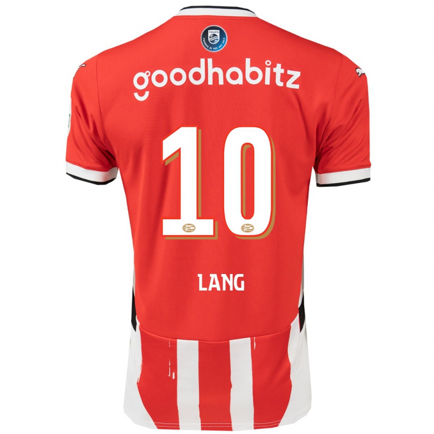 Enfant Football Maillot Noa Lang #10 Rouge Blanc Tenues Domicile 2024/25 Canada