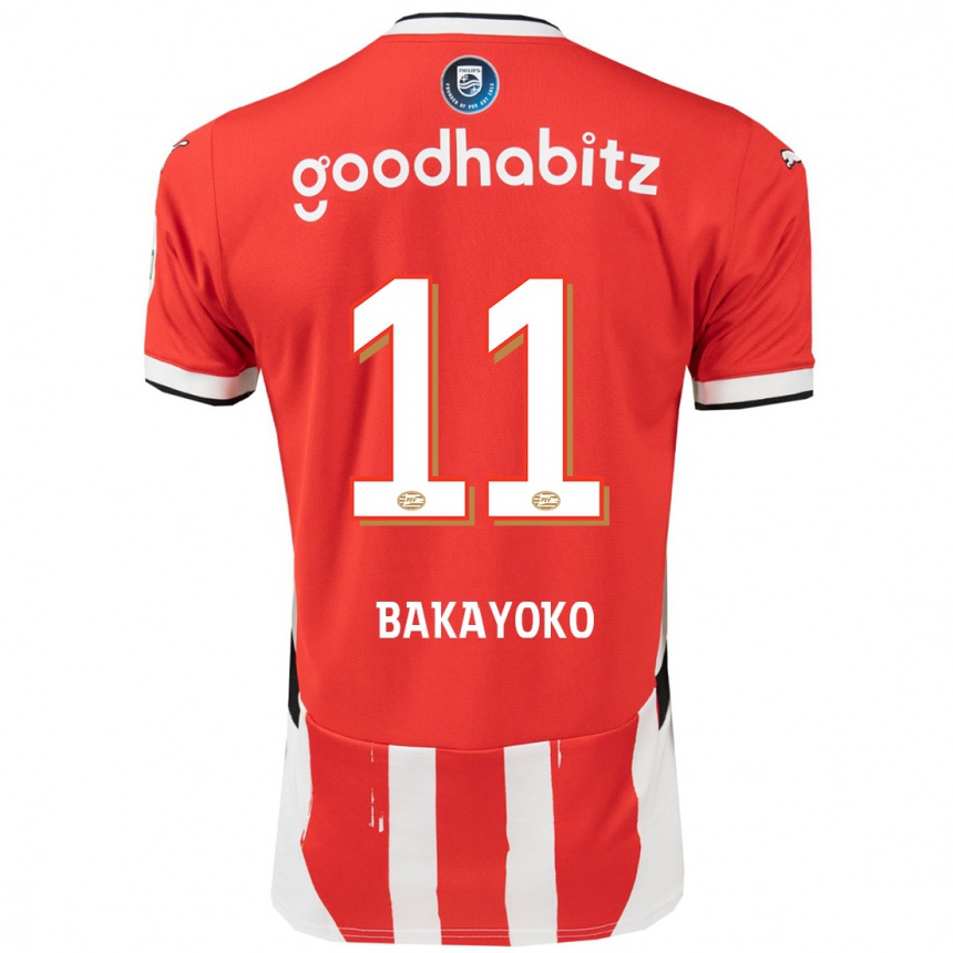 Enfant Football Maillot Johan Bakayoko #11 Rouge Blanc Tenues Domicile 2024/25 Canada