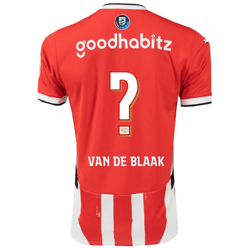 Enfant Football Maillot Emmanuel Van De Blaak #0 Rouge Blanc Tenues Domicile 2024/25 Canada