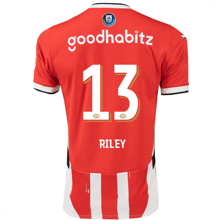 Enfant Football Maillot Indiah-Paige Riley #13 Rouge Blanc Tenues Domicile 2024/25 Canada