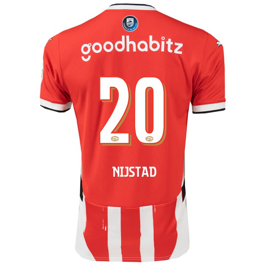 Enfant Football Maillot Nina Nijstad #20 Rouge Blanc Tenues Domicile 2024/25 Canada