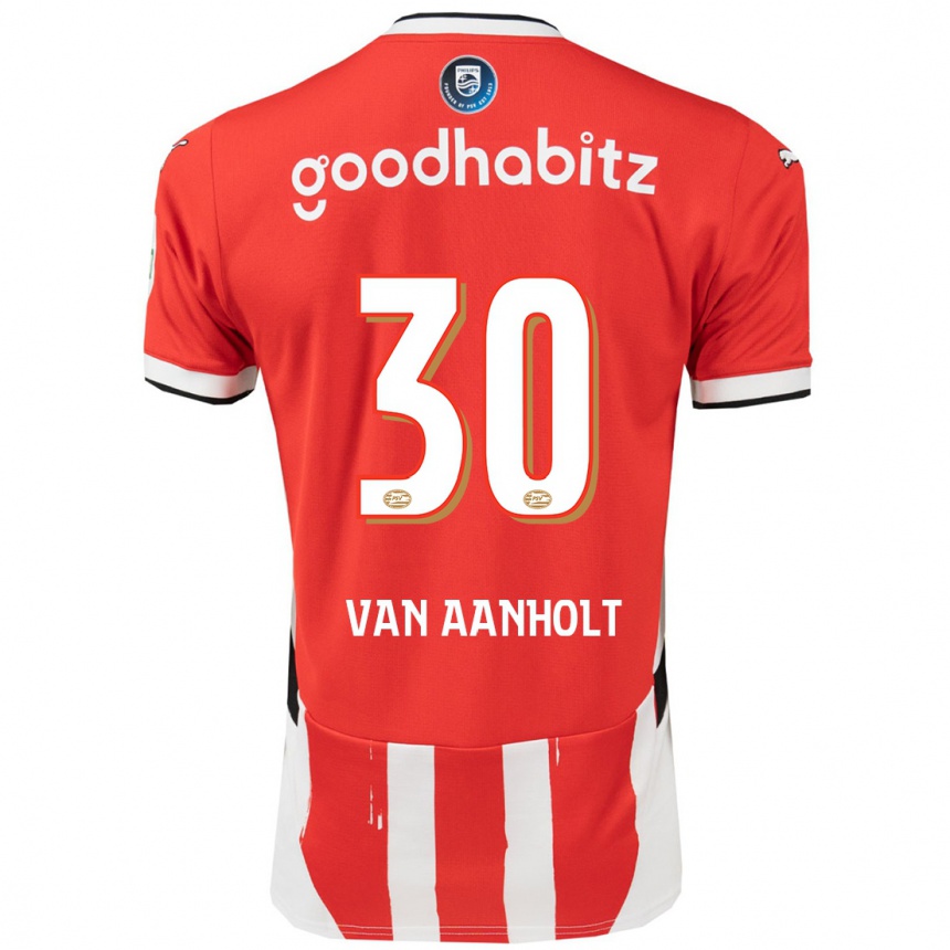 Enfant Football Maillot Patrick Van Aanholt #30 Rouge Blanc Tenues Domicile 2024/25 Canada