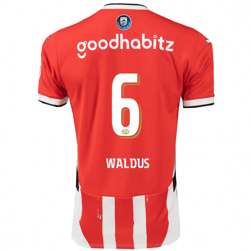 Enfant Football Maillot Maruschka Waldus #6 Rouge Blanc Tenues Domicile 2024/25 Canada