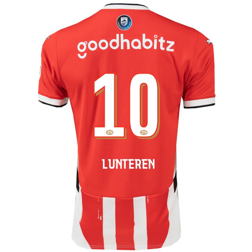 Kids Football Desiree Van Lunteren #10 Red White Home Jersey 2024/25 T-Shirt Canada