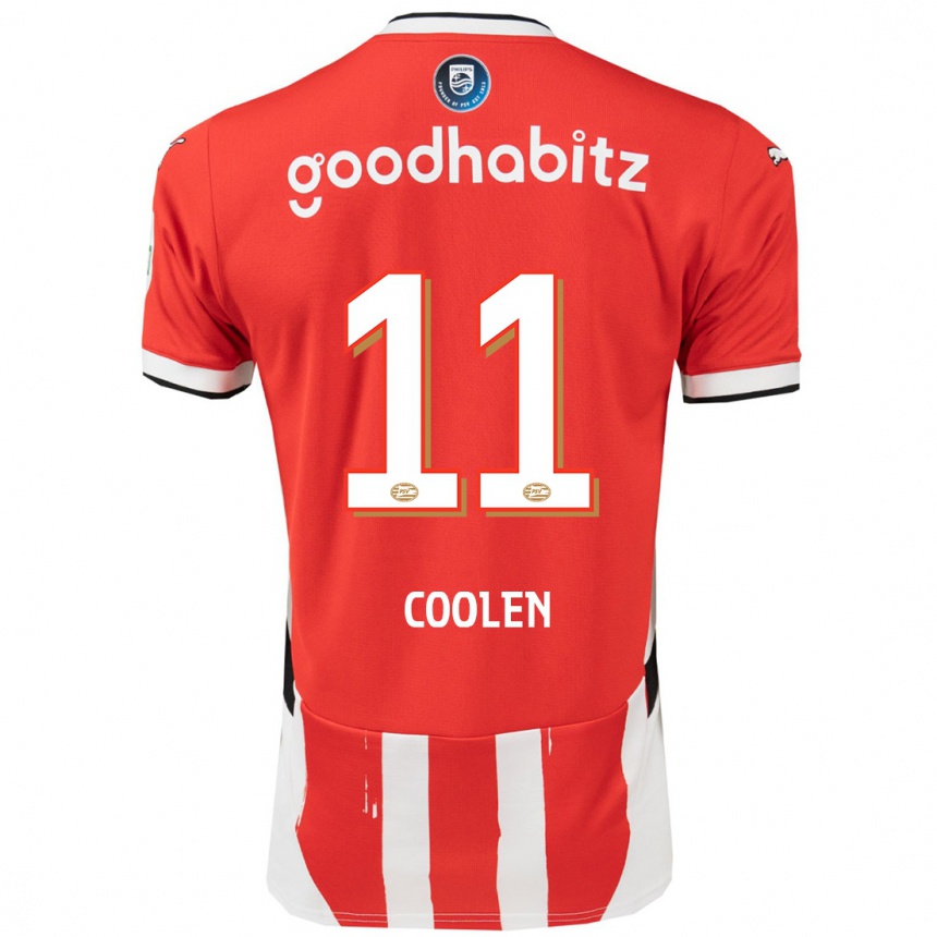 Enfant Football Maillot Nadia Coolen #11 Rouge Blanc Tenues Domicile 2024/25 Canada