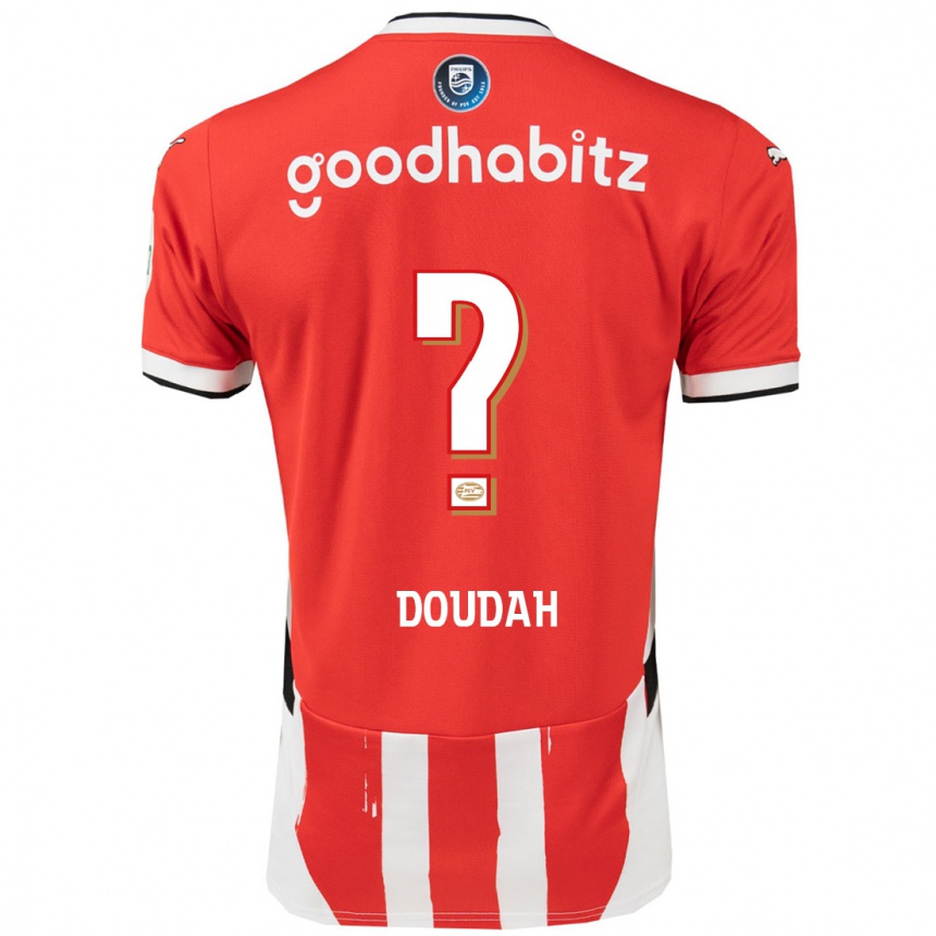 Enfant Football Maillot Amin Doudah #0 Rouge Blanc Tenues Domicile 2024/25 Canada