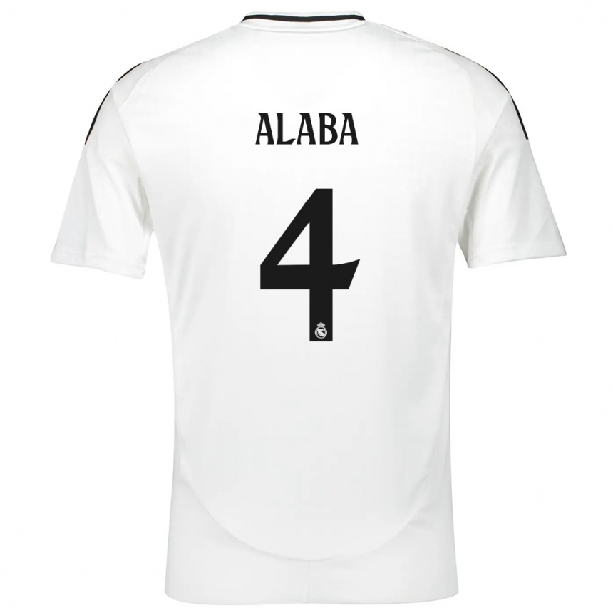 Enfant Football Maillot David Alaba #4 Blanc Tenues Domicile 2024/25 Canada