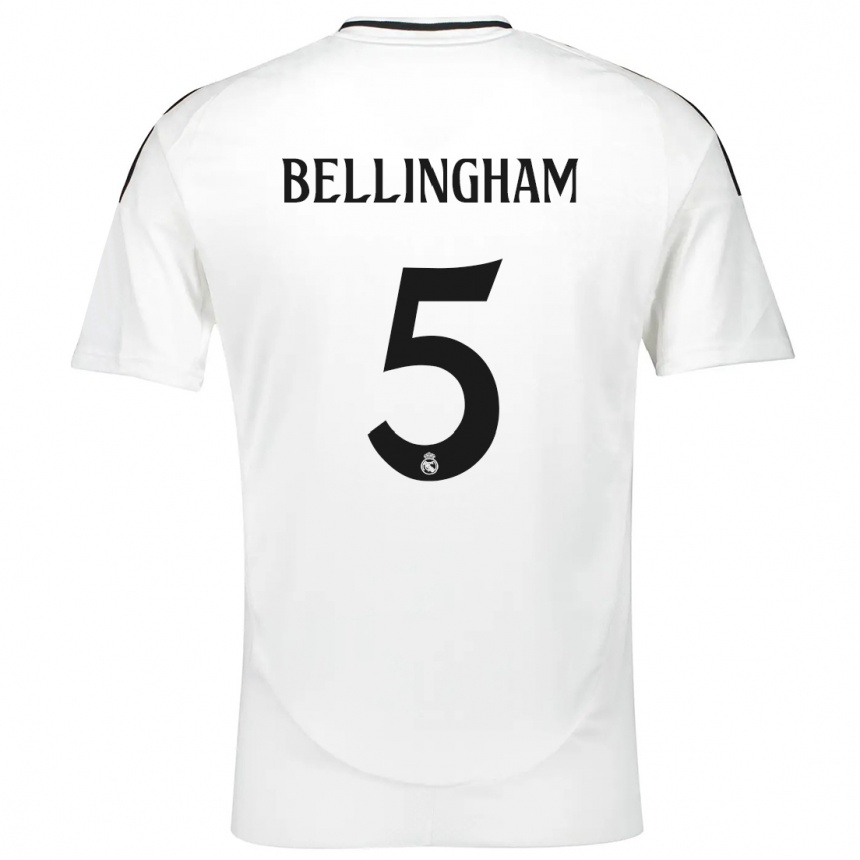 Enfant Football Maillot Jude Bellingham #5 Blanc Tenues Domicile 2024/25 Canada