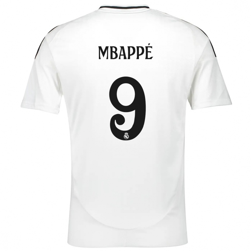 Enfant Football Maillot Kylian Mbappé #9 Blanc Tenues Domicile 2024/25 Canada