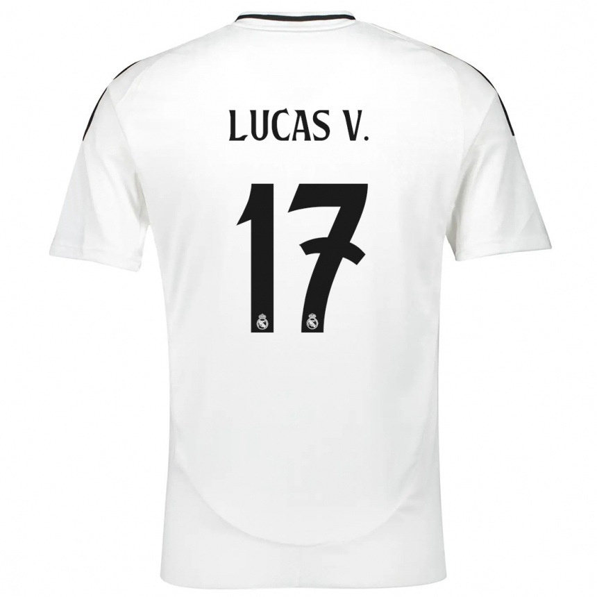 Enfant Football Maillot Lucas Vazquez #17 Blanc Tenues Domicile 2024/25 Canada