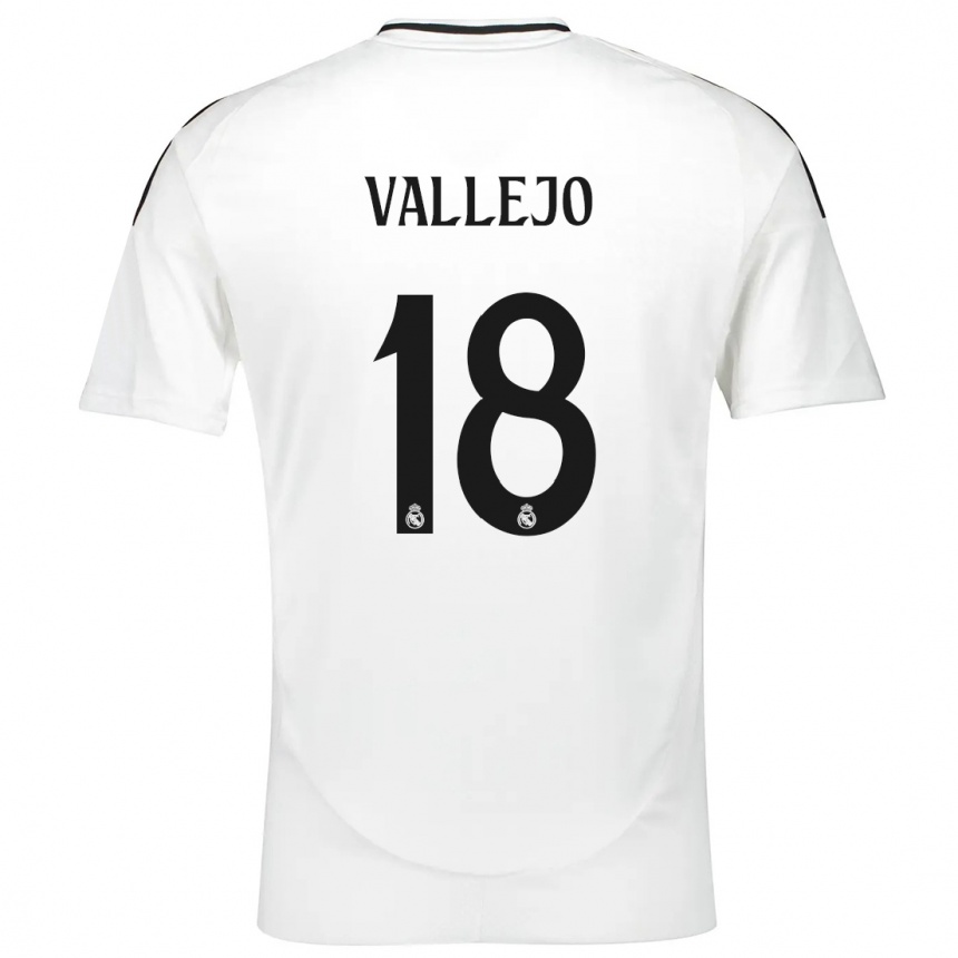 Enfant Football Maillot Jesus Vallejo #18 Blanc Tenues Domicile 2024/25 Canada