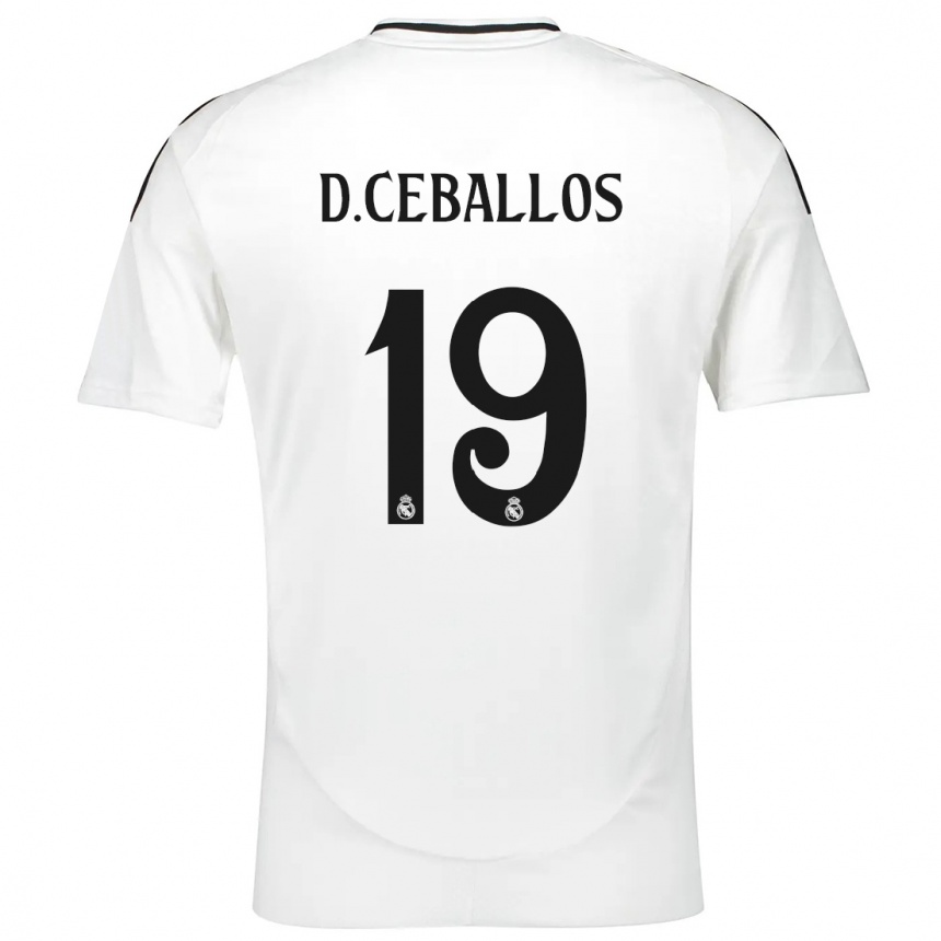 Kids Football Dani Ceballos #19 White Home Jersey 2024/25 T-Shirt Canada