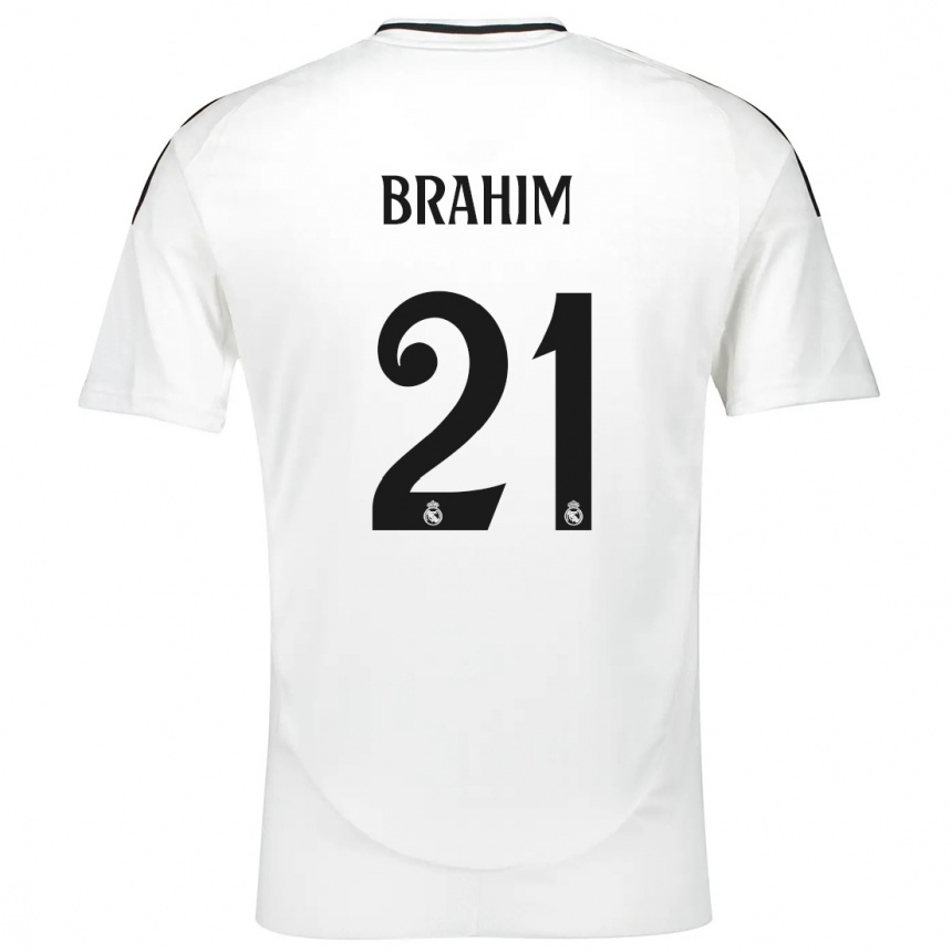 Enfant Football Maillot Brahim Diaz #21 Blanc Tenues Domicile 2024/25 Canada