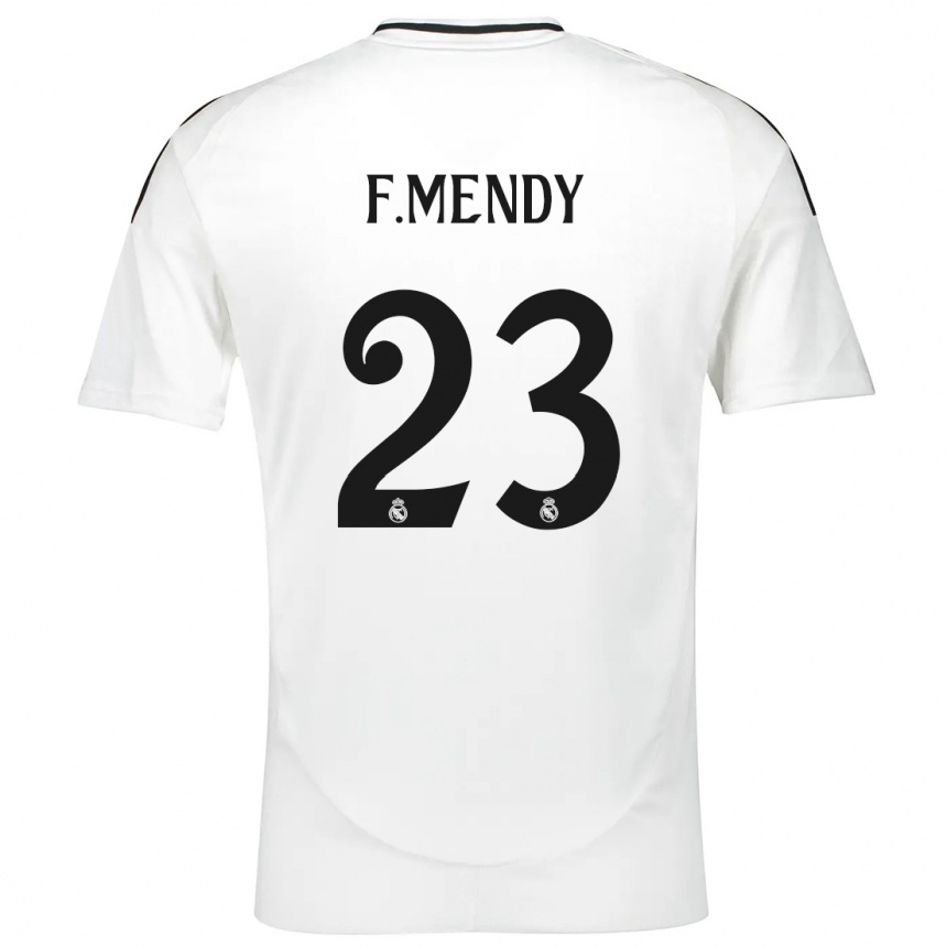 Kids Football Ferland Mendy #23 White Home Jersey 2024/25 T-Shirt Canada