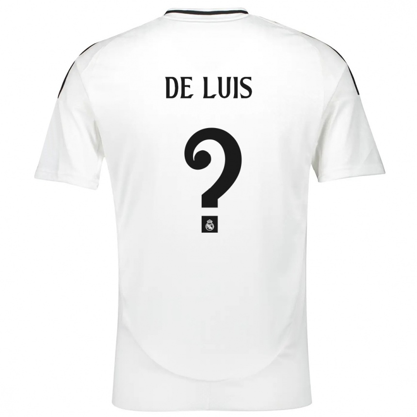 Kids Football Mario De Luis #0 White Home Jersey 2024/25 T-Shirt Canada