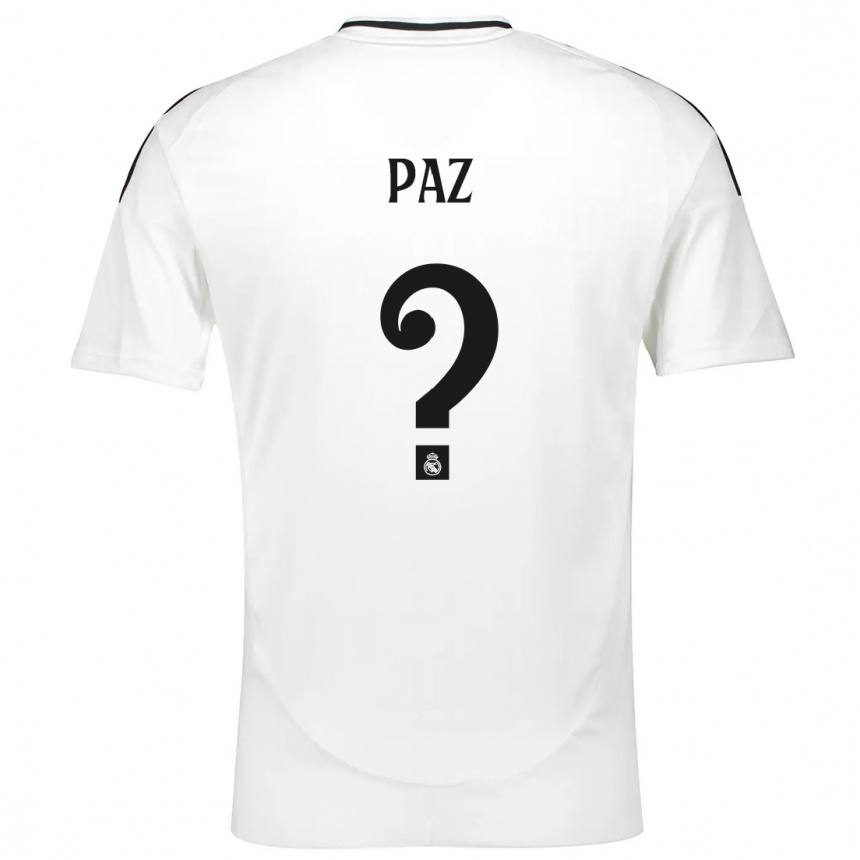 Enfant Football Maillot Nico Paz #0 Blanc Tenues Domicile 2024/25 Canada