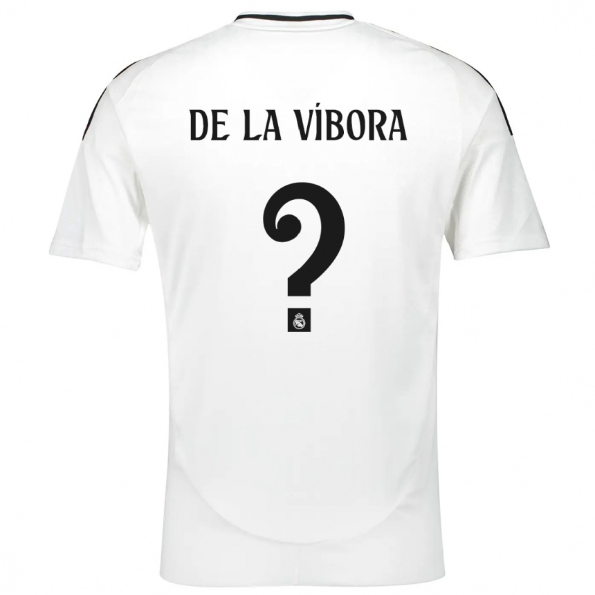 Kids Football David De La Víbora #0 White Home Jersey 2024/25 T-Shirt Canada