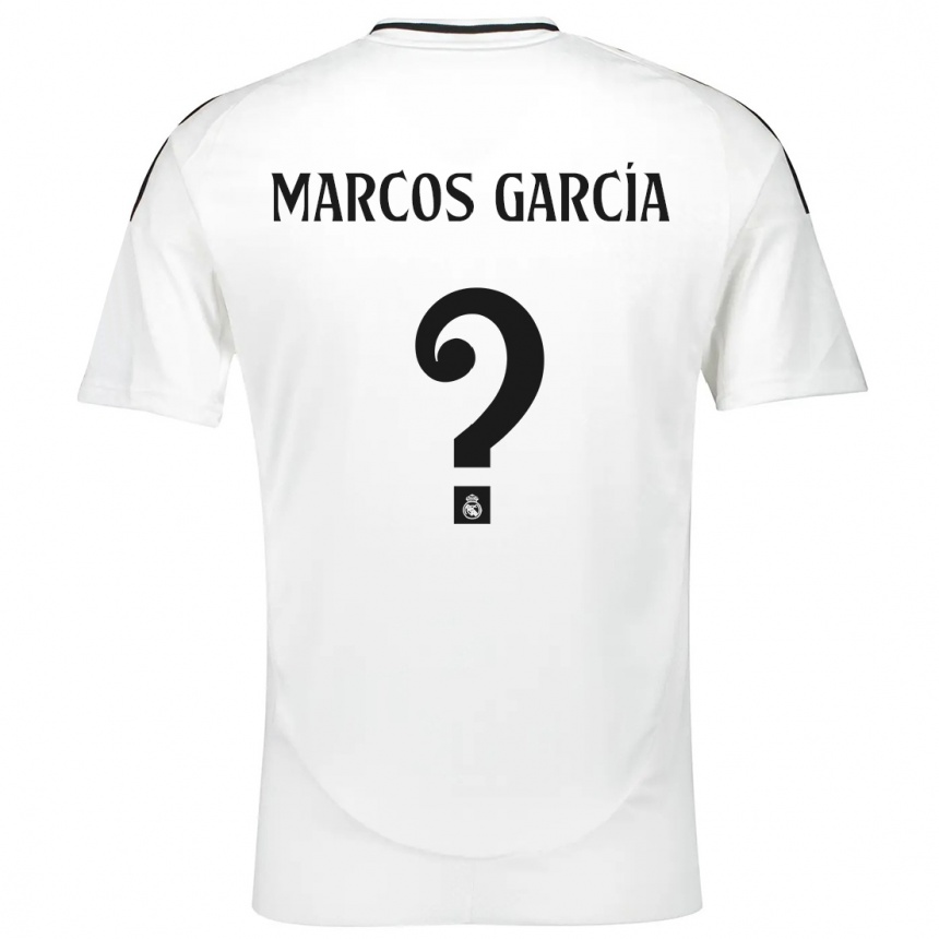 Kids Football Marcos García #0 White Home Jersey 2024/25 T-Shirt Canada