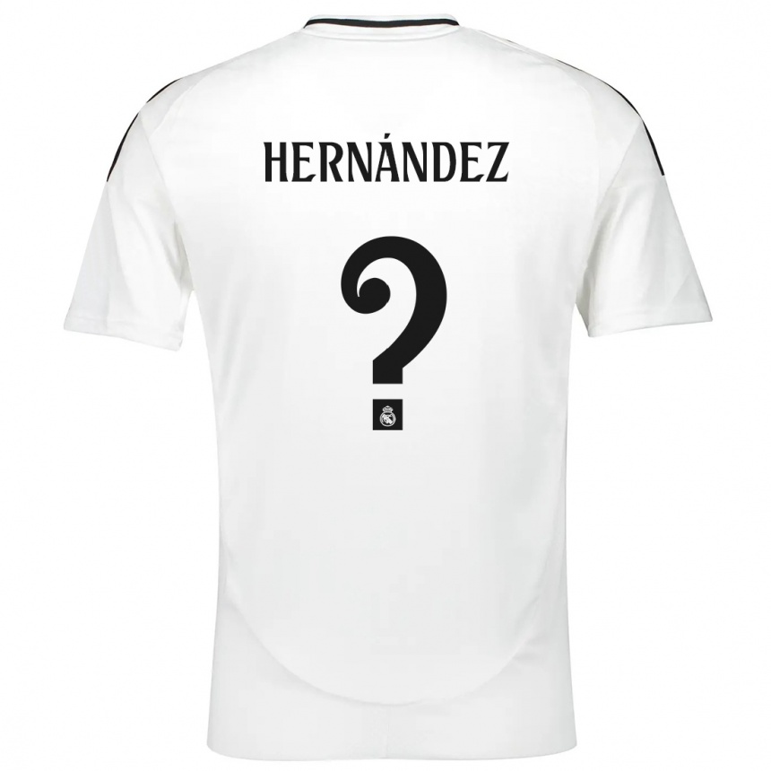 Kids Football Enaitz Hernández #0 White Home Jersey 2024/25 T-Shirt Canada