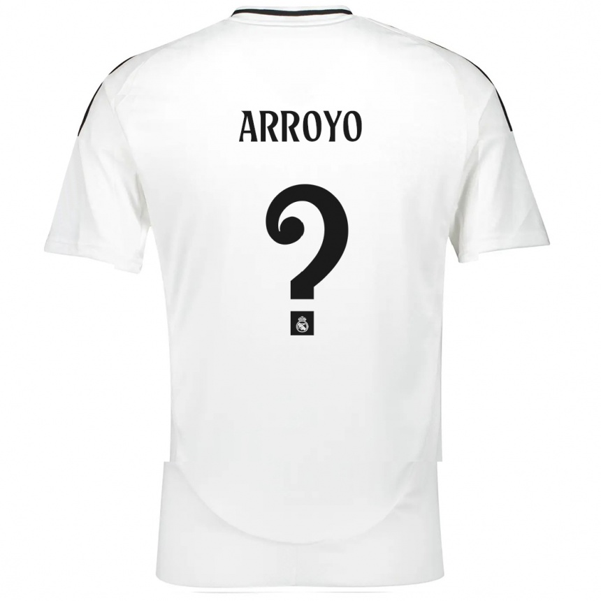 Kids Football Diego Arroyo #0 White Home Jersey 2024/25 T-Shirt Canada