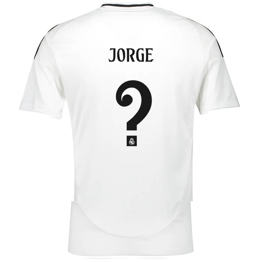 Kids Football Jorge García #0 White Home Jersey 2024/25 T-Shirt Canada