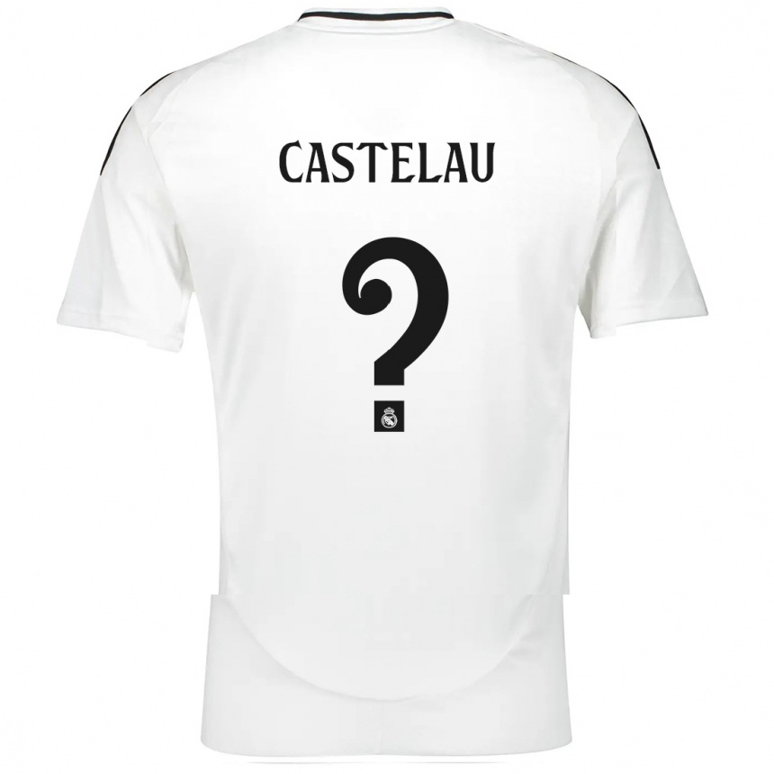 Kids Football Alber Castelau #0 White Home Jersey 2024/25 T-Shirt Canada