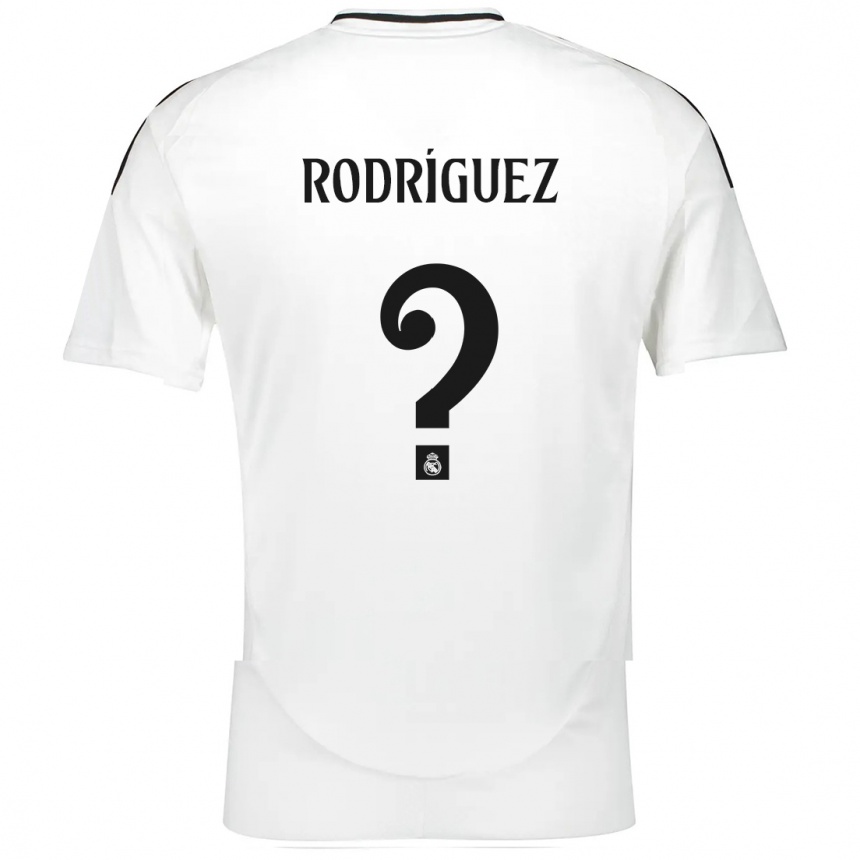 Kids Football Álvaro Rodríguez #0 White Home Jersey 2024/25 T-Shirt Canada