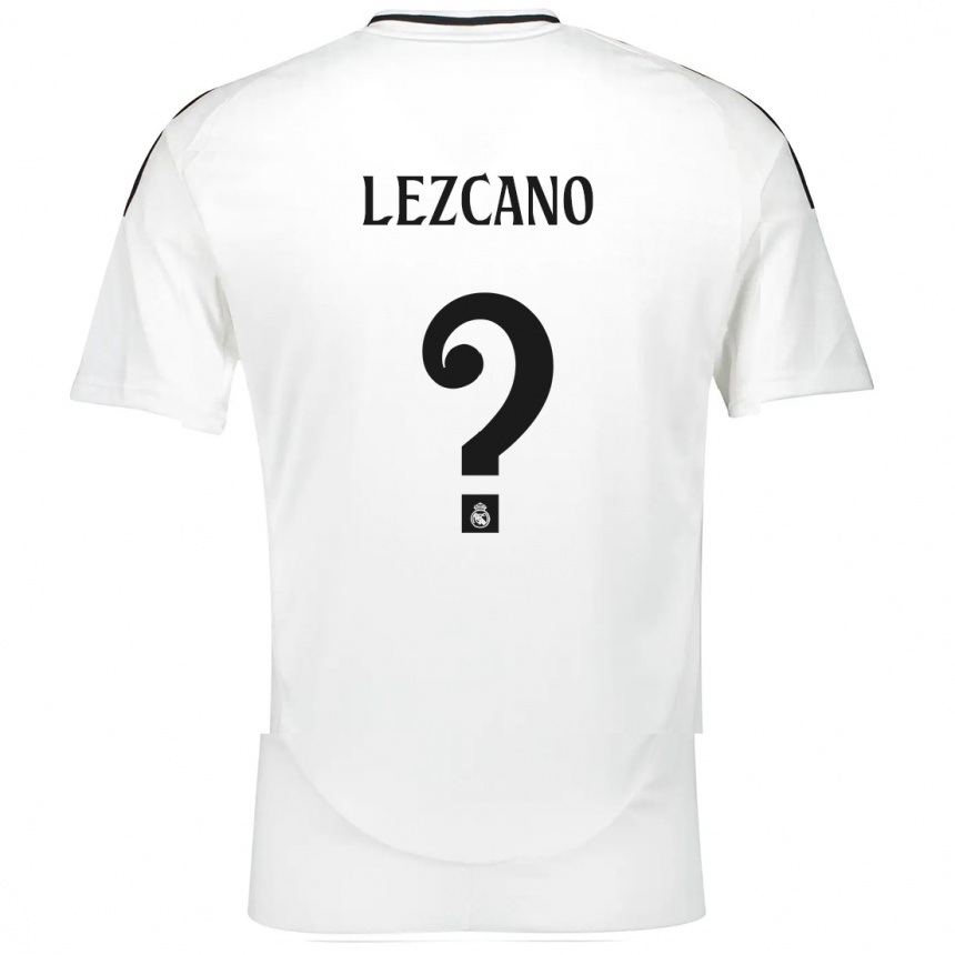 Kids Football Álvaro Lezcano #0 White Home Jersey 2024/25 T-Shirt Canada