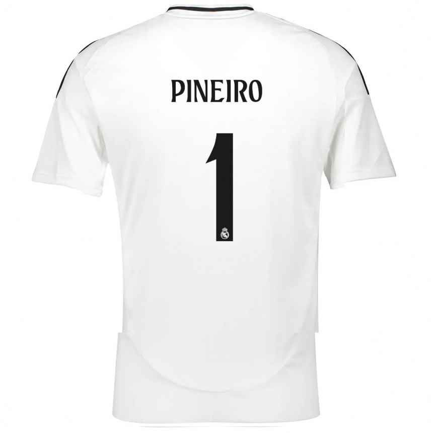 Kids Football Diego Pineiro #1 White Home Jersey 2024/25 T-Shirt Canada