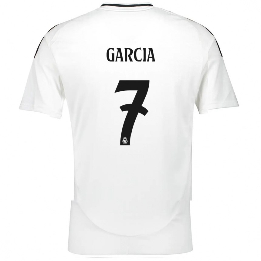 Kids Football Gonzalo Garcia #7 White Home Jersey 2024/25 T-Shirt Canada