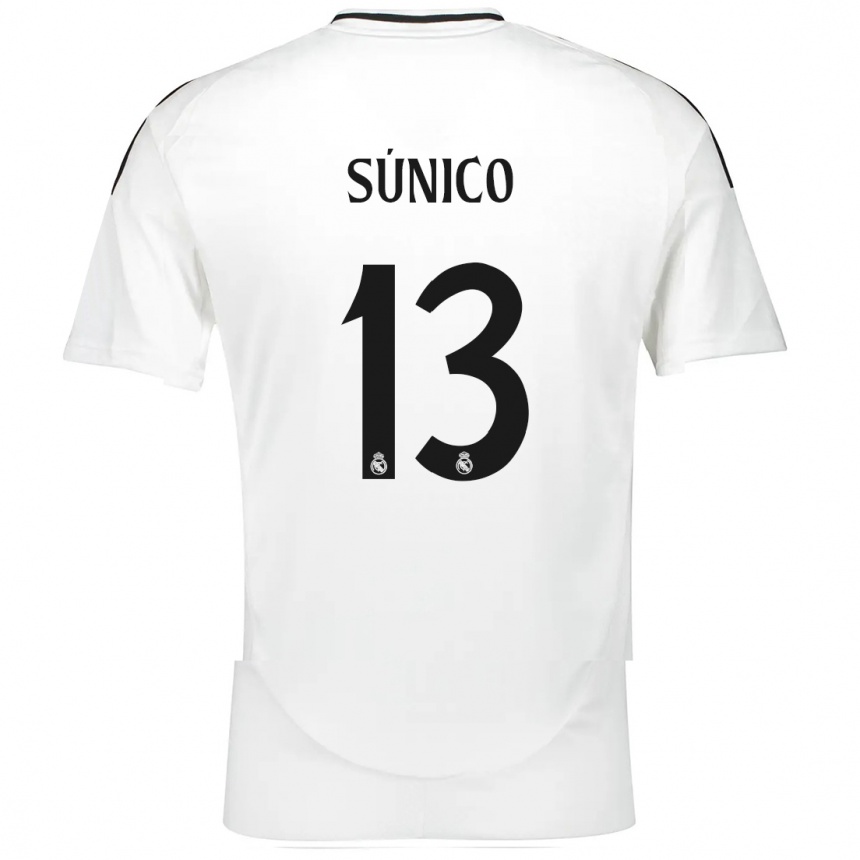 Kids Football Guille Súnico #13 White Home Jersey 2024/25 T-Shirt Canada