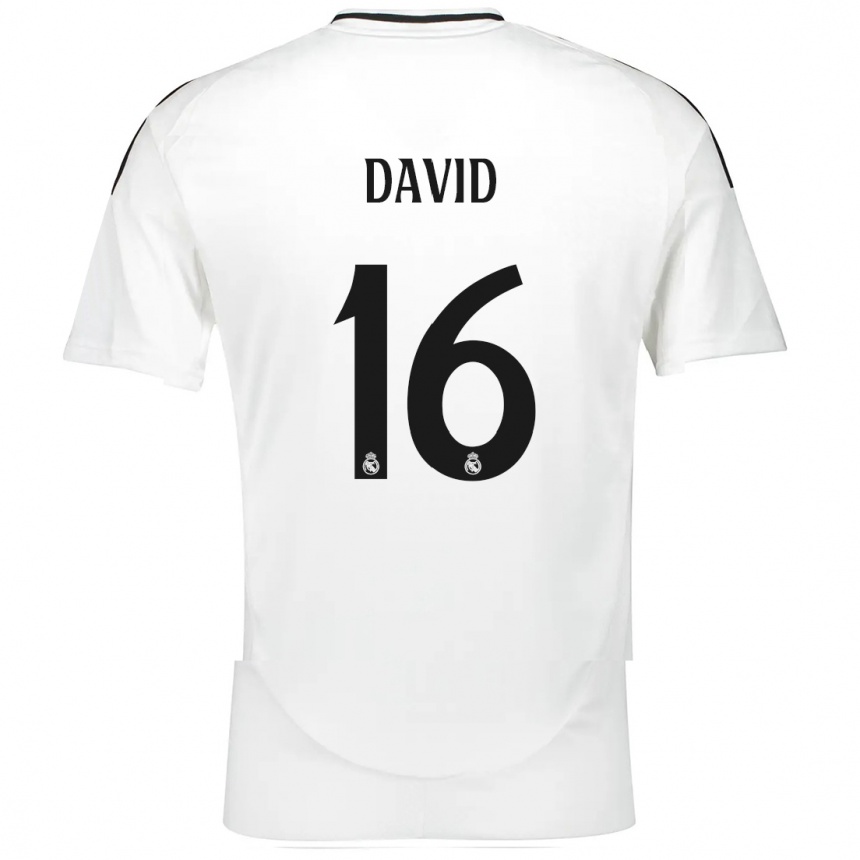 Kids Football Antonio David #16 White Home Jersey 2024/25 T-Shirt Canada