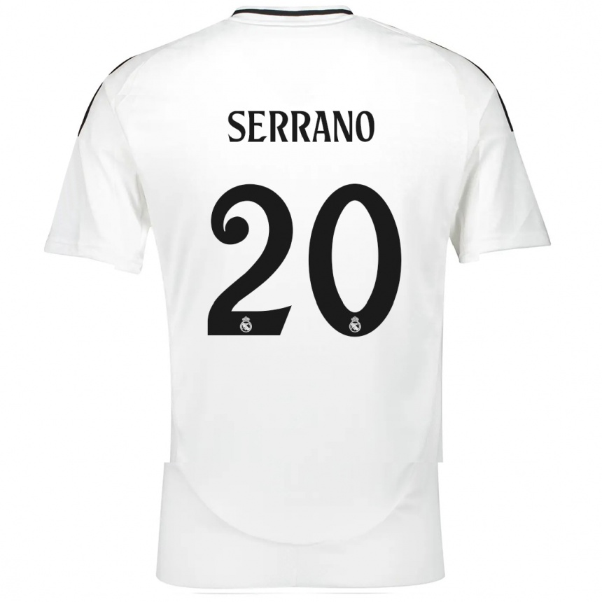 Kids Football Manu Serrano #20 White Home Jersey 2024/25 T-Shirt Canada