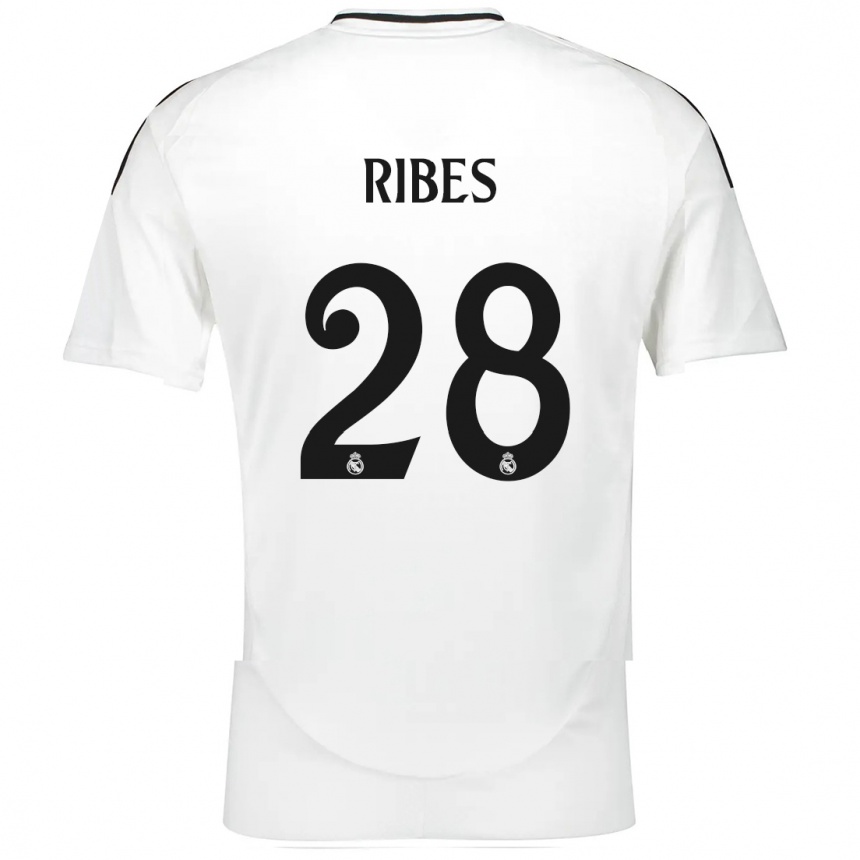 Kids Football Kike Ribes #28 White Home Jersey 2024/25 T-Shirt Canada