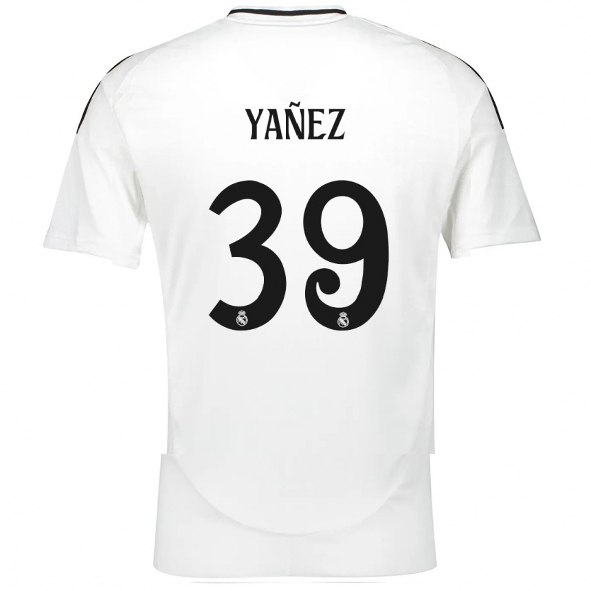 Kids Football Daniel Yañez #39 White Home Jersey 2024/25 T-Shirt Canada