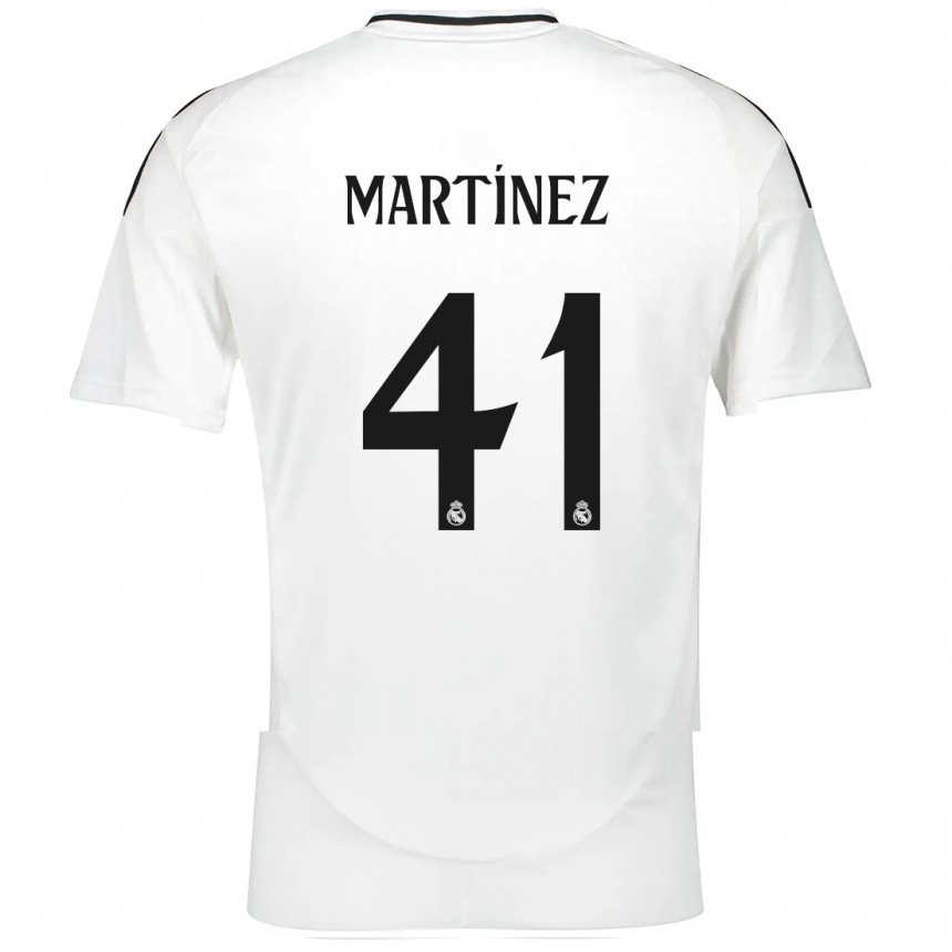 Kids Football Joan Martínez #41 White Home Jersey 2024/25 T-Shirt Canada